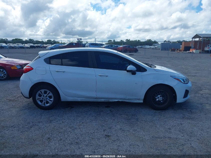 2019 Chevrolet Cruze Ls VIN: 3G1BC6SM2KS576356 Lot: 43325030