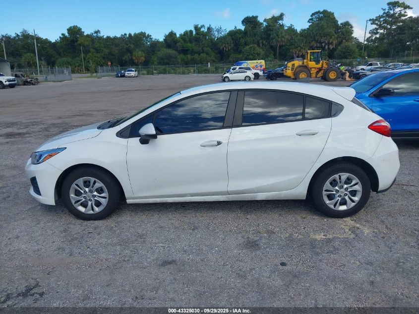 2019 Chevrolet Cruze Ls VIN: 3G1BC6SM2KS576356 Lot: 43325030