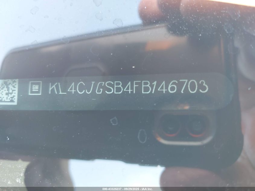 2015 Buick Encore Leather VIN: KL4CJGSB4FB146703 Lot: 43325237
