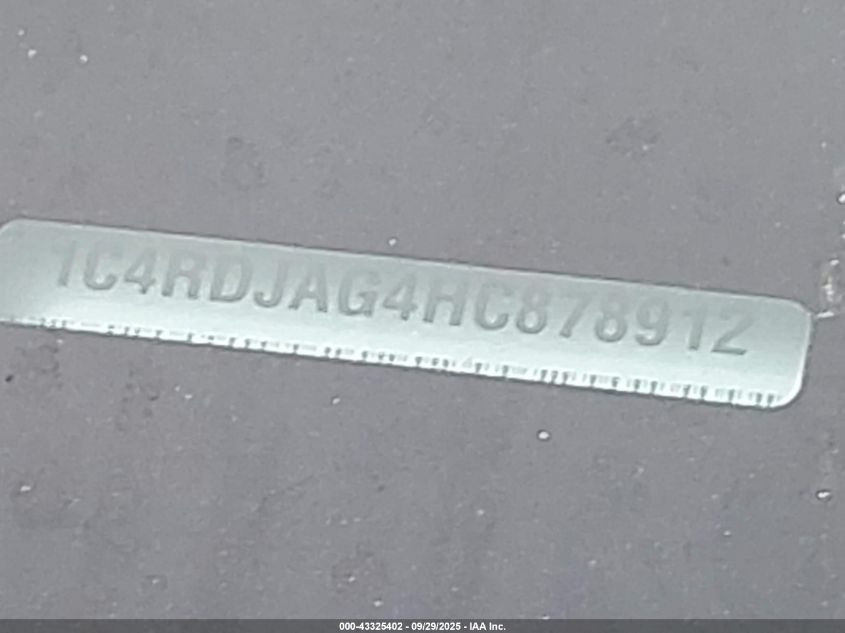 2017 Dodge Durango Sxt Awd VIN: 1C4RDJAG4HC878912 Lot: 43325402