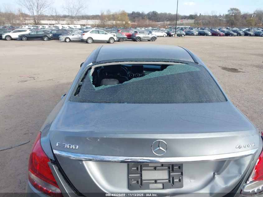 2015 Mercedes-Benz C 300 4Matic VIN: 55SWF4KB9FU077537 Lot: 43325459