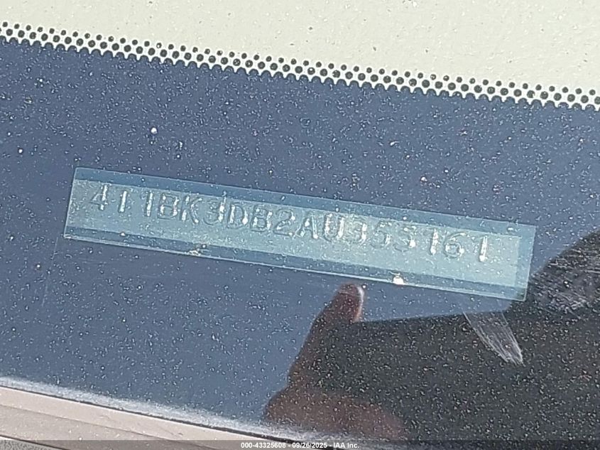 2010 Toyota Avalon Xls VIN: 4T1BK3DB2AU355161 Lot: 43325608