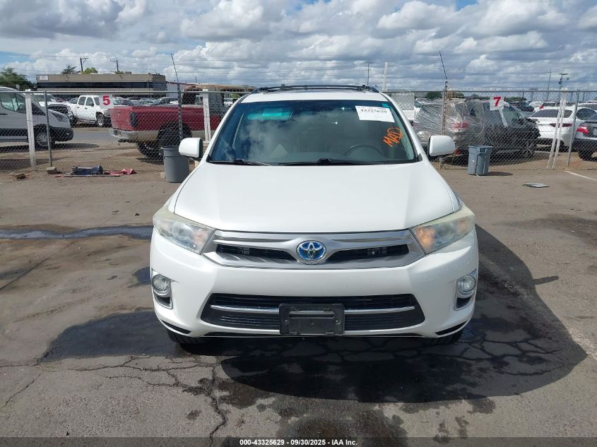 2012 Toyota Highlander Hybrid Limited V6 VIN: JTEDC3EH2C2008100 Lot: 43325629