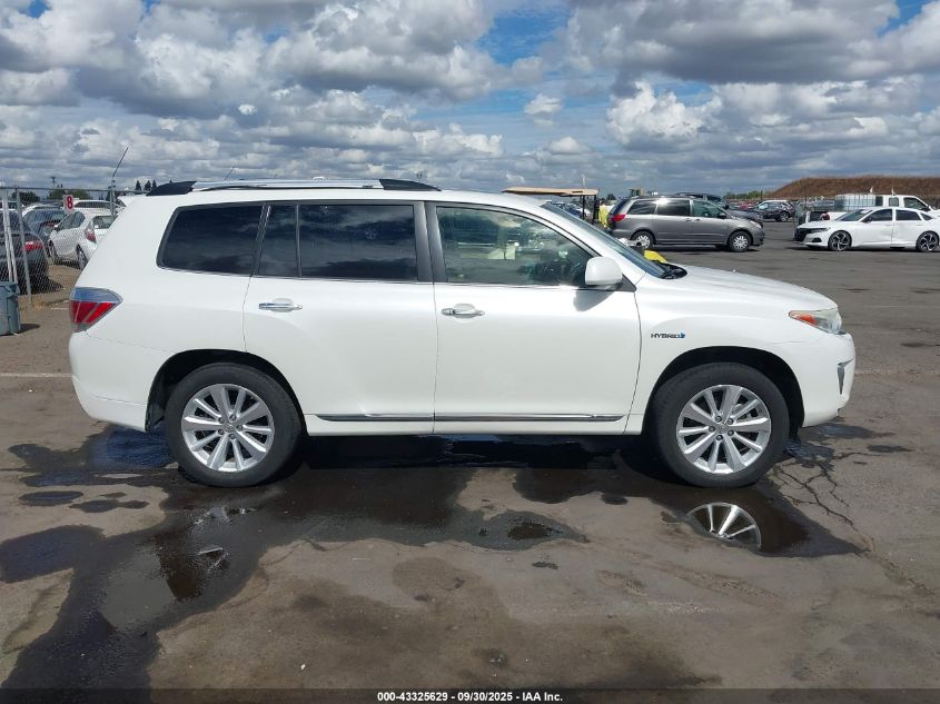 2012 Toyota Highlander Hybrid Limited V6 VIN: JTEDC3EH2C2008100 Lot: 43325629