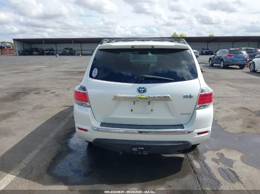 2012 Toyota Highlander Hybrid Limited V6 VIN: JTEDC3EH2C2008100 Lot: 43325629