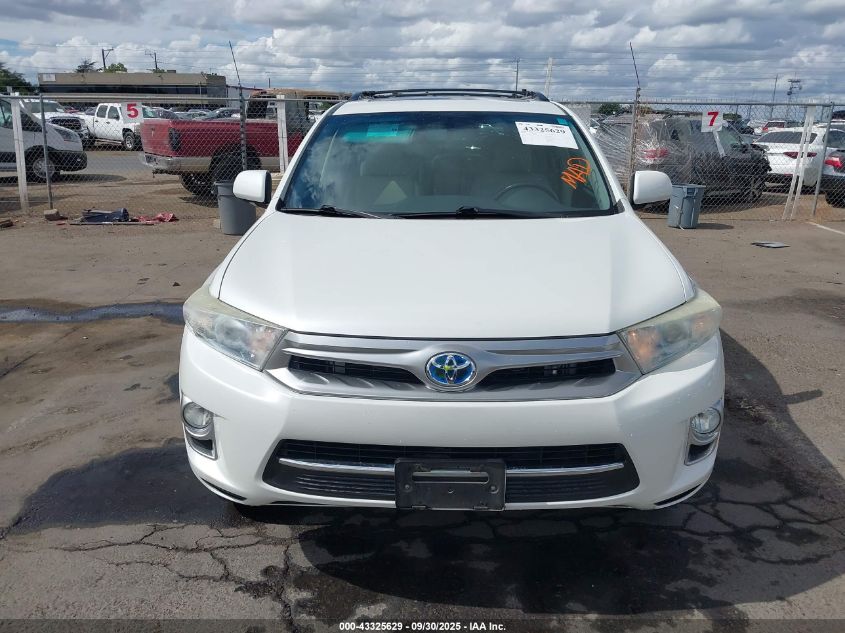 2012 Toyota Highlander Hybrid Limited V6 VIN: JTEDC3EH2C2008100 Lot: 43325629