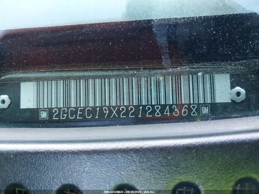 2002 Chevrolet Silverado 1500 Ls VIN: 2GCEC19X221284368 Lot: 43325637