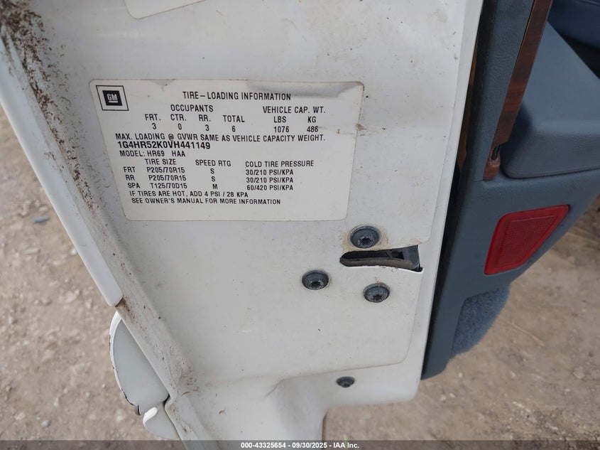 1997 Buick Lesabre Limited VIN: 1G4HR52K0VH441149 Lot: 43325654