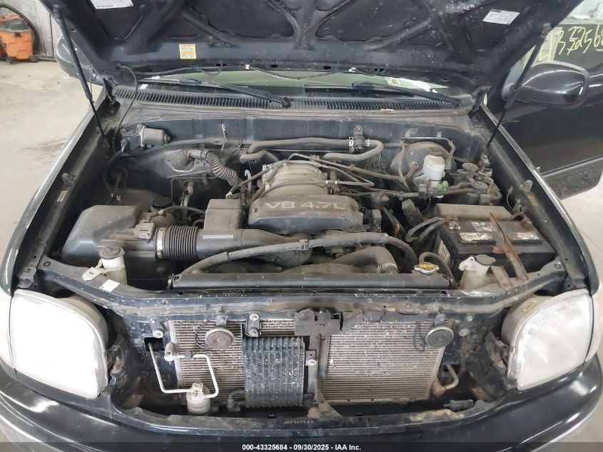 2000 Toyota Tundra Ltd V8 VIN: 5TBBT4810YS119026 Lot: 43325684