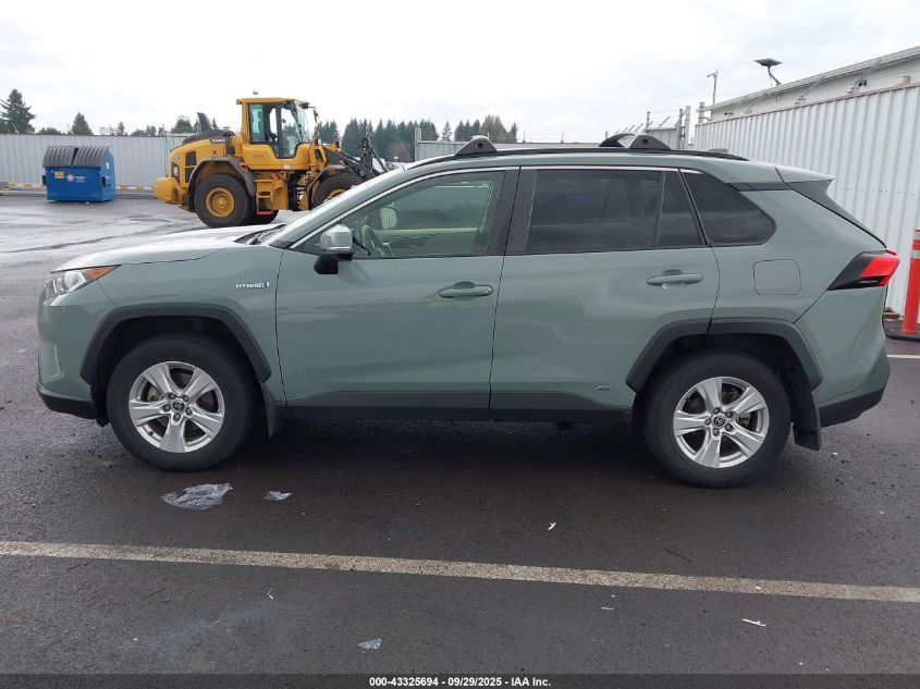 2021 Toyota Rav4 Hybrid Xle VIN: JTMRWRFV9MD100173 Lot: 43325694