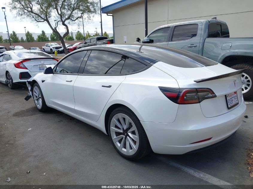2021 Tesla Model 3 VIN: 5YJ3E1EB4MF997381 Lot: 43325748