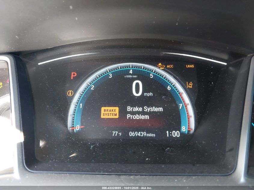 2018 Honda Civic Touring VIN: 2HGFC3B90JH354856 Lot: 43325859