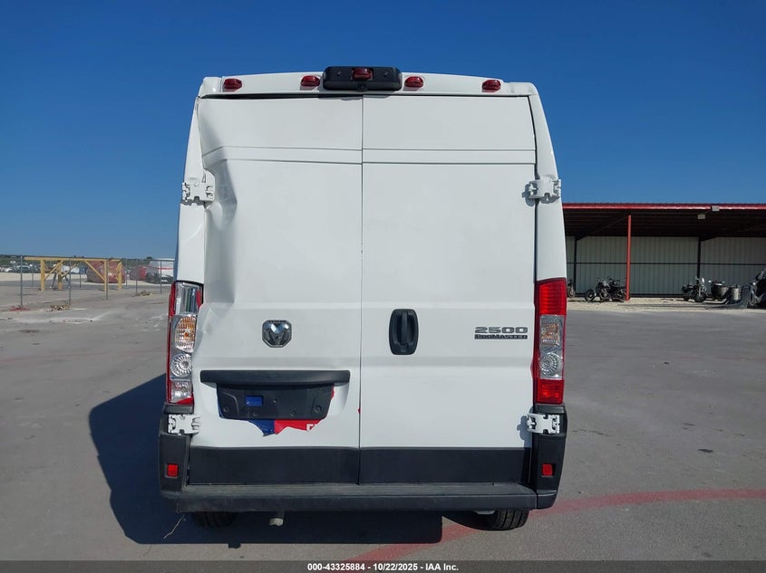 2024 Ram Promaster 2500 Tradesman High Roof 159 Wb W/Pass Seat VIN: 3C6LRVDG6RE106892 Lot: 43325884