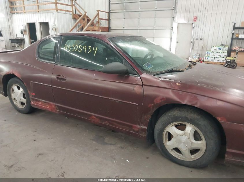 2004 Chevrolet Monte Carlo Ss VIN: 2G1WX15K749121330 Lot: 43325934