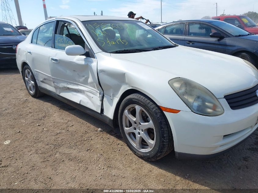 2004 Infiniti G35 VIN: JNKCV51E84M108286 Lot: 43326090