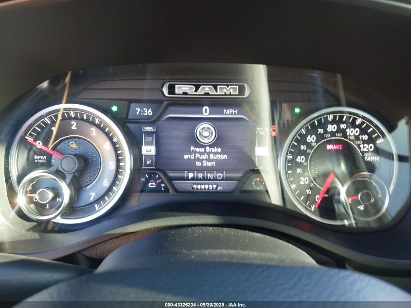 2019 Ram 1500 Big Horn/Lone Star 4X4 6'4 Box VIN: 1C6SRFBT2KN656075 Lot: 43326234