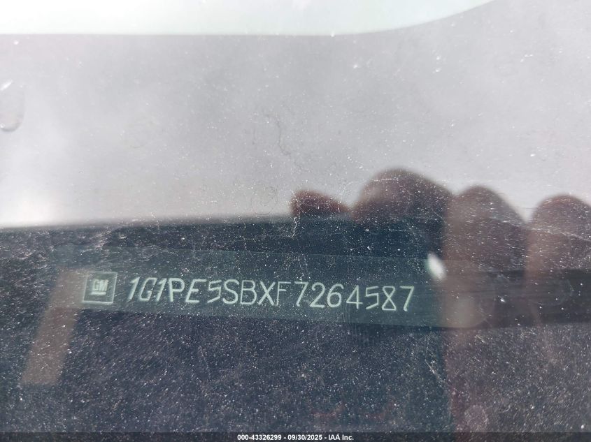 2015 Chevrolet Cruze 2Lt Auto VIN: 1G1PE5SBXF7264587 Lot: 43326299