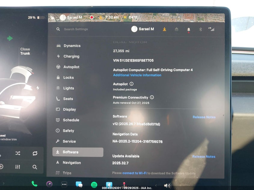 2025 Tesla Model 3 Long Range All-Wheel Drive VIN: 5YJ3E1EB6SF887705 Lot: 43326301