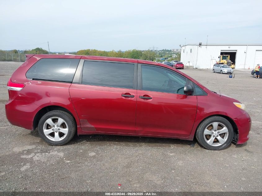 2012 Toyota Sienna Base V6 7 Passenger VIN: 5TDZK3DCTC5197463 Lot: 43326344