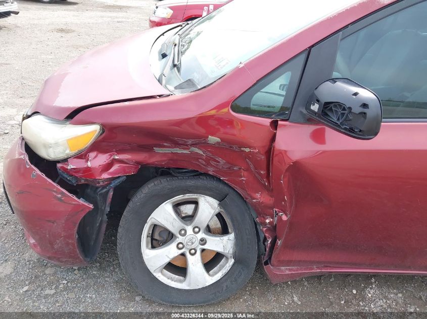 2012 Toyota Sienna Base V6 7 Passenger VIN: 5TDZK3DCTC5197463 Lot: 43326344