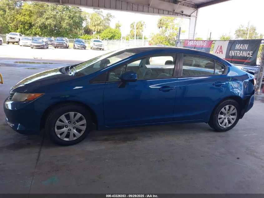 2012 Honda Civic Lx VIN: 19XFB2F57CE059819 Lot: 43326353