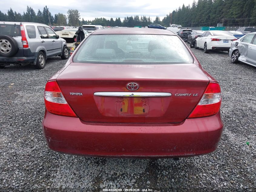 2002 Toyota Camry Le VIN: JTDBE32KX20028157 Lot: 43326366
