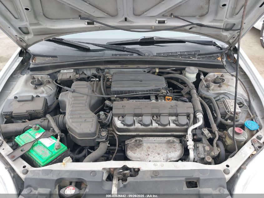 2001 Honda Civic Ex VIN: 1HGEM22941L045235 Lot: 43326442