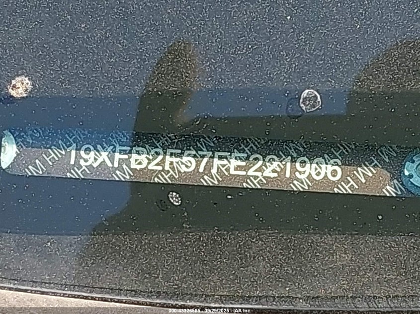 2015 HONDA CIVIC LX - 19XFB2F57FE221906