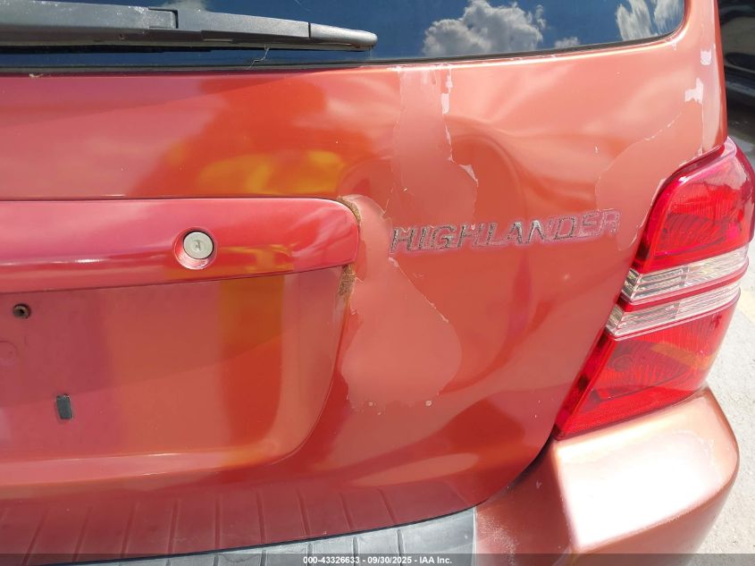 2002 Toyota Highlander V6 VIN: JTEHF21A720085275 Lot: 43326633