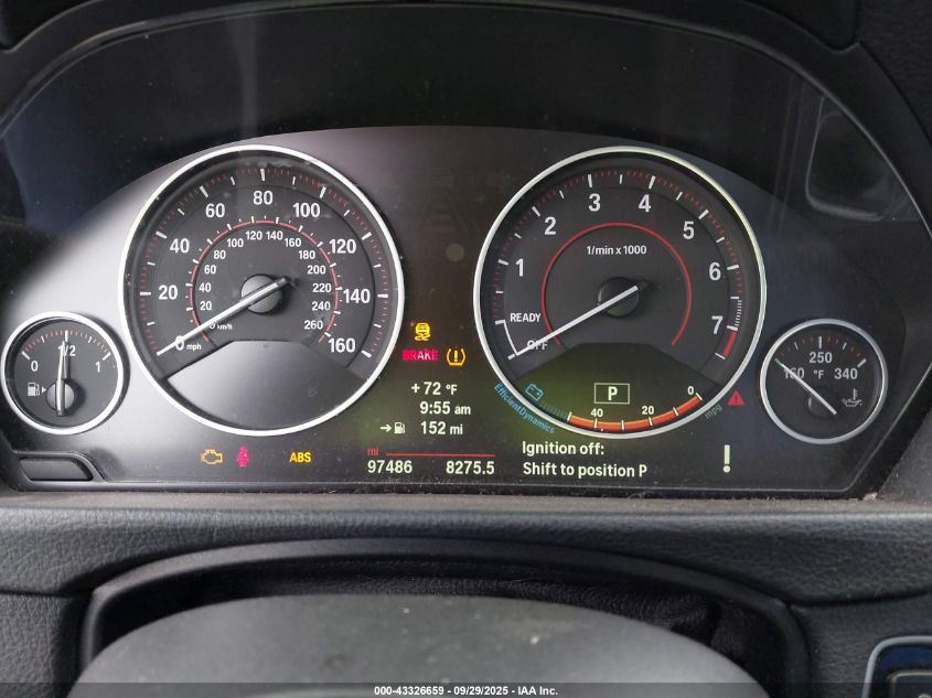 2014 BMW 335I xDrive VIN: WBA3B9C54EP458767 Lot: 43326659