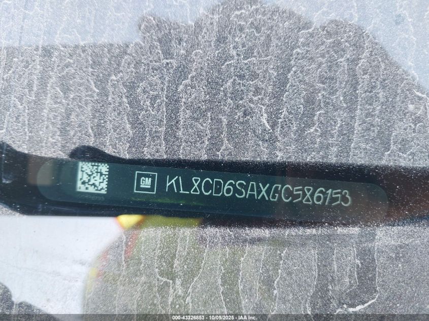 2016 Chevrolet Spark 1Lt Cvt VIN: KL8CD6SAXGC586153 Lot: 43326853