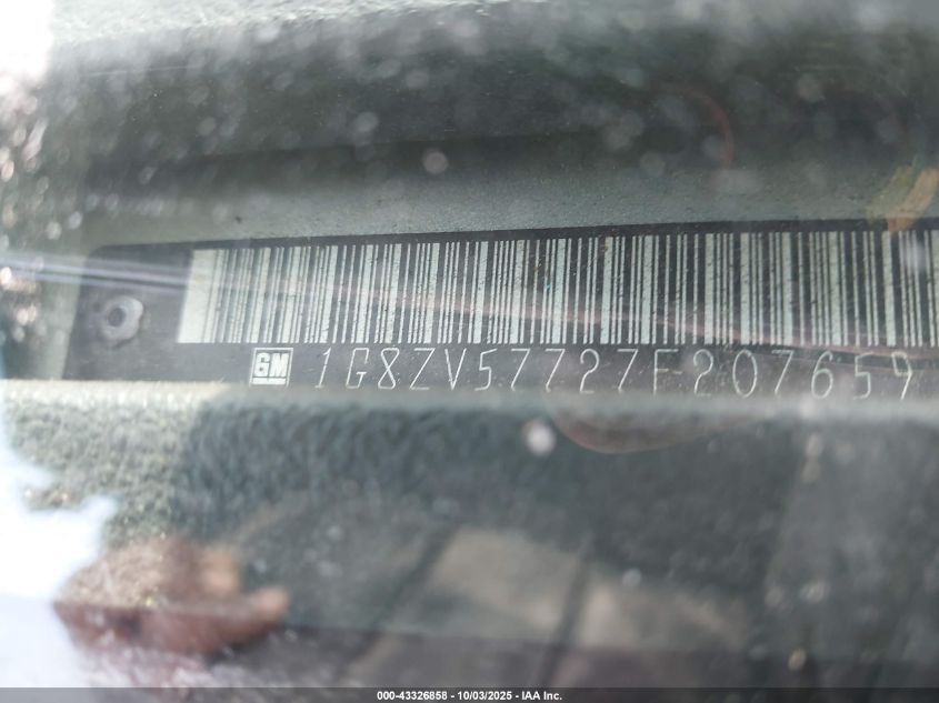 2007 Saturn Aura Xr VIN: 1G8ZV57727F207659 Lot: 43326858