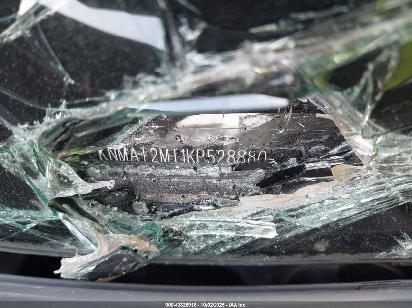 2019 Nissan Rogue Sv VIN: KNMAT2MT1KP528880 Lot: 43326918