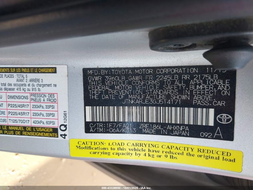 2016 Scion Im VIN: JTNKARJE3GJ514171 Lot: 43326950