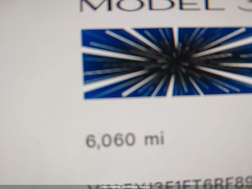 2024 Tesla Model 3 Performance All-Wheel Drive VIN: 5YJ3E1ET6RF893880 Lot: 43326953