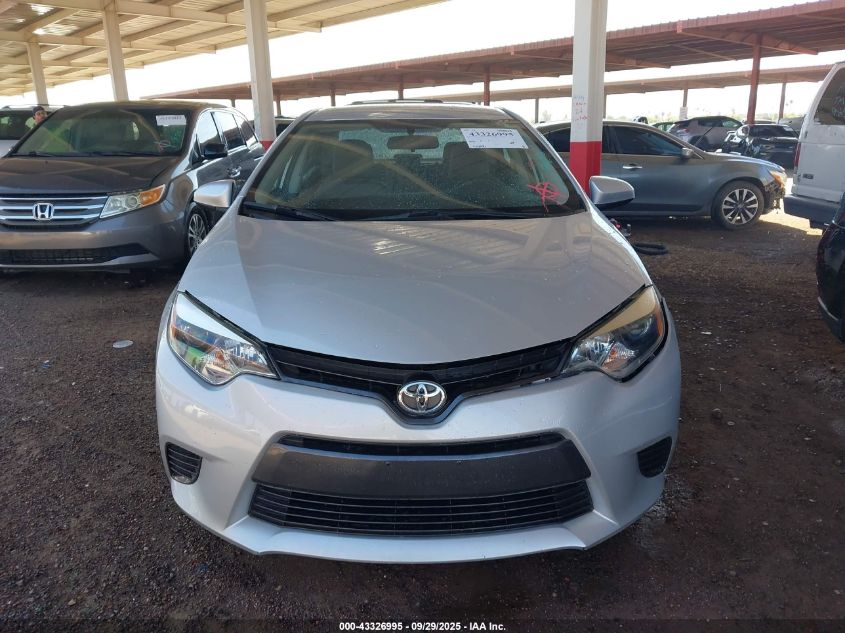 2016 Toyota Corolla Le VIN: 5YFBURHE9GP449727 Lot: 43326995