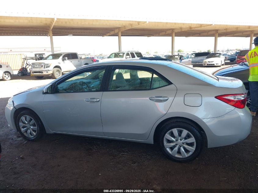 2016 Toyota Corolla Le VIN: 5YFBURHE9GP449727 Lot: 43326995