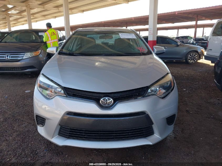 2016 Toyota Corolla Le VIN: 5YFBURHE9GP449727 Lot: 43326995