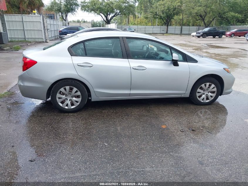 2012 Honda Civic Lx VIN: 2HGFB2F50CH523801 Lot: 43327031