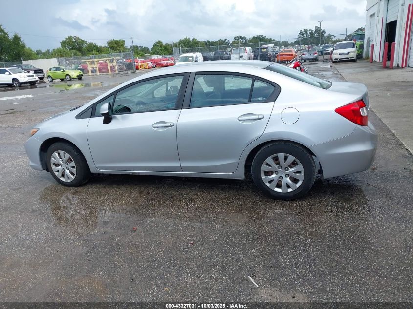2012 Honda Civic Lx VIN: 2HGFB2F50CH523801 Lot: 43327031