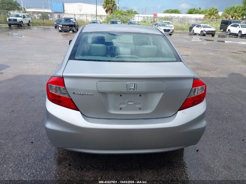 2012 Honda Civic Lx VIN: 2HGFB2F50CH523801 Lot: 43327031