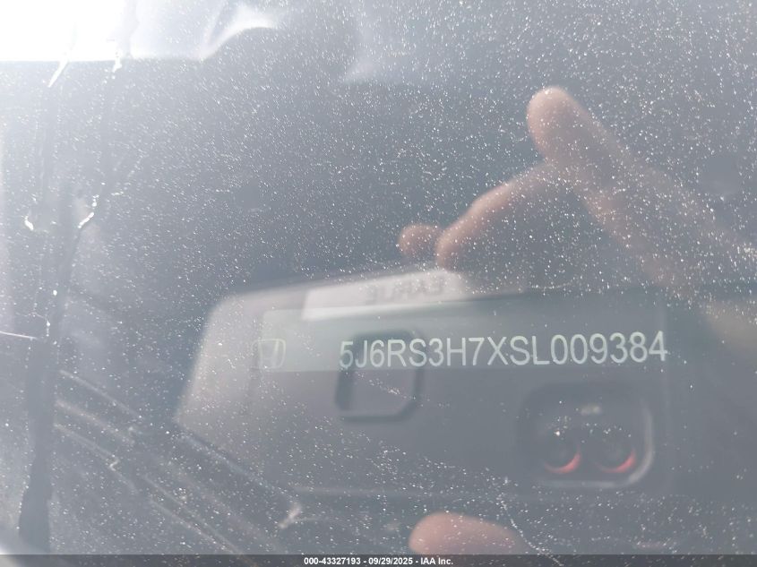 2025 Honda Cr-V Ex-L 2Wd VIN: 5J6RS3H7XSL009384 Lot: 43327193