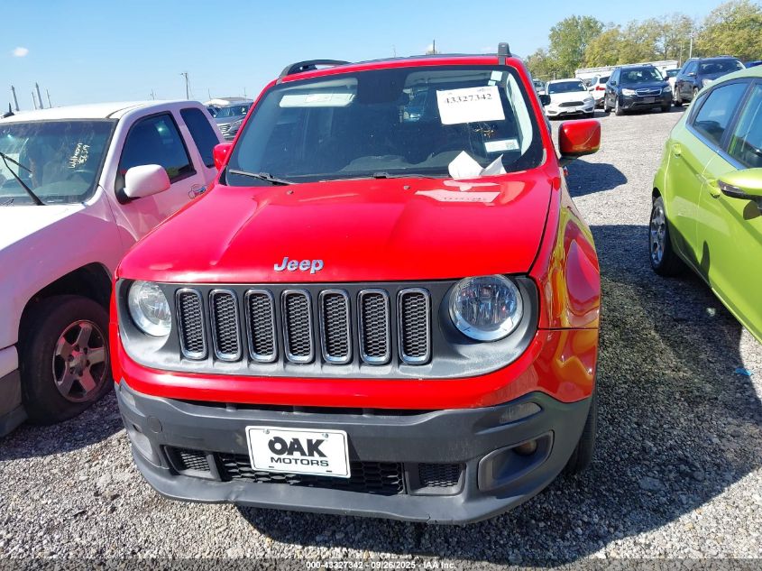 2016 Jeep Renegade Latitude VIN: ZACCJBBT9GPC81961 Lot: 43327342