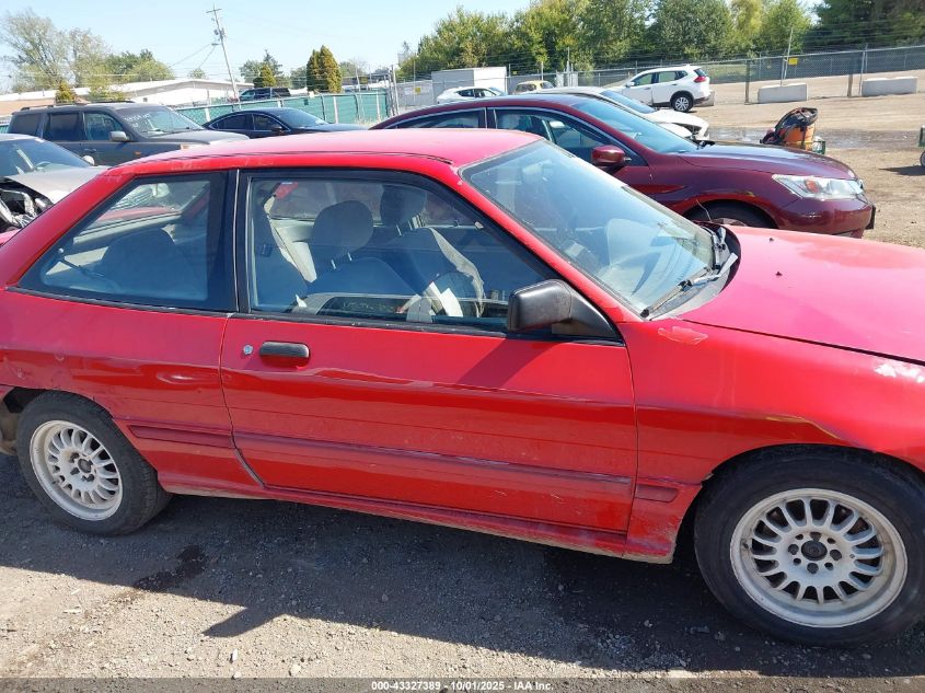 1991 Ford Escort Gt VIN: 1FAPP1288MW147078 Lot: 43327389