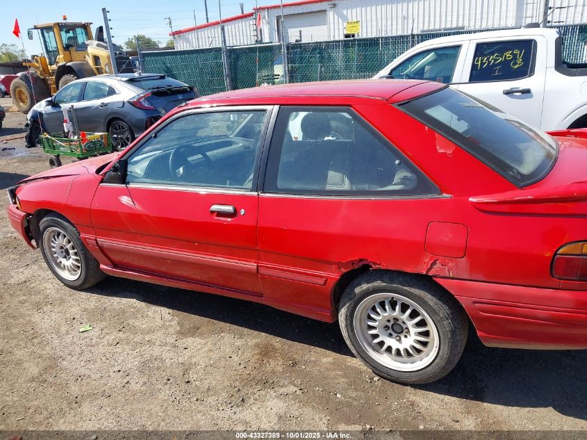 1991 Ford Escort Gt VIN: 1FAPP1288MW147078 Lot: 43327389