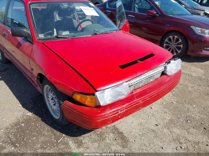 1991 Ford Escort Gt VIN: 1FAPP1288MW147078 Lot: 43327389