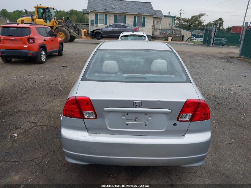 2005 Honda Civic Vp VIN: 1HGES16375L016243 Lot: 43327450