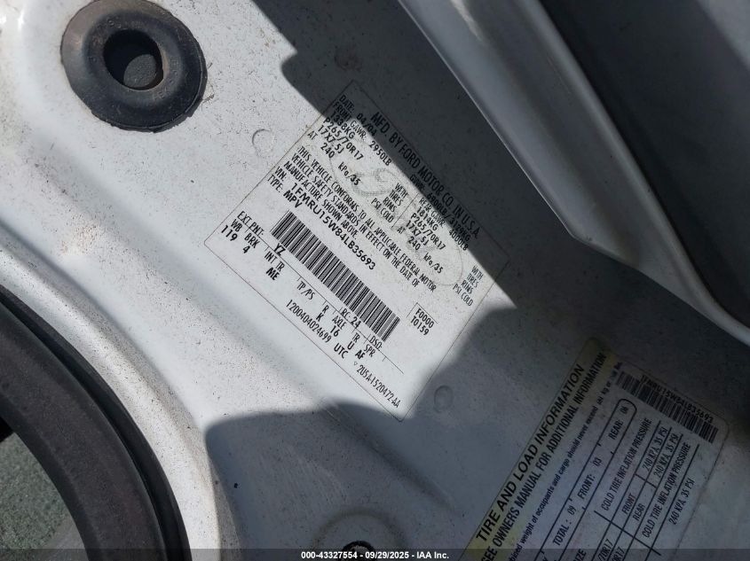 2004 Ford Expedition Xlt VIN: 1FMRU15W84LB35693 Lot: 43327554