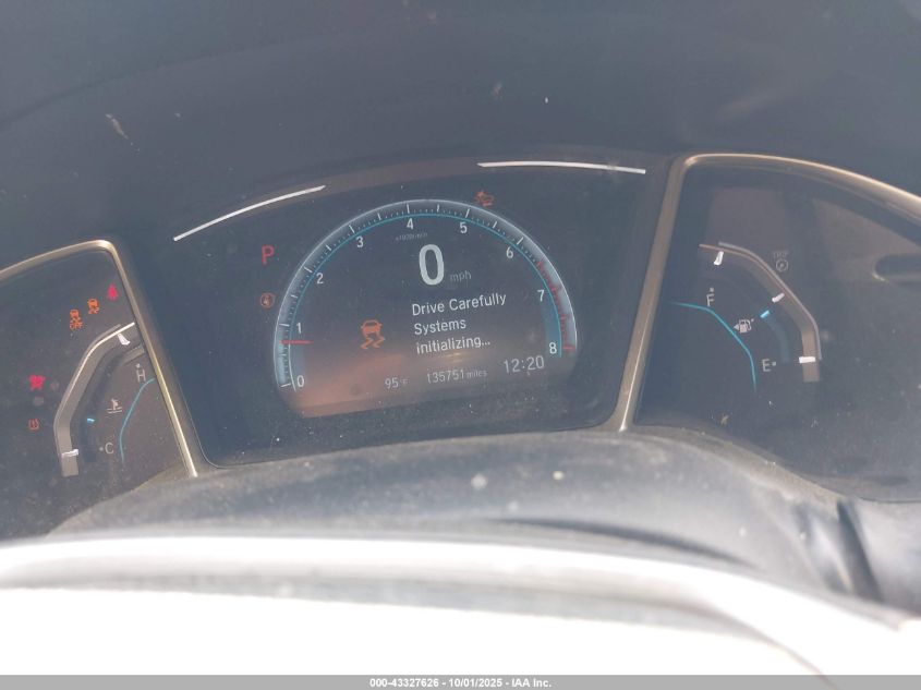 2017 Honda Civic Touring VIN: 19XFC1F98HE010128 Lot: 43327626