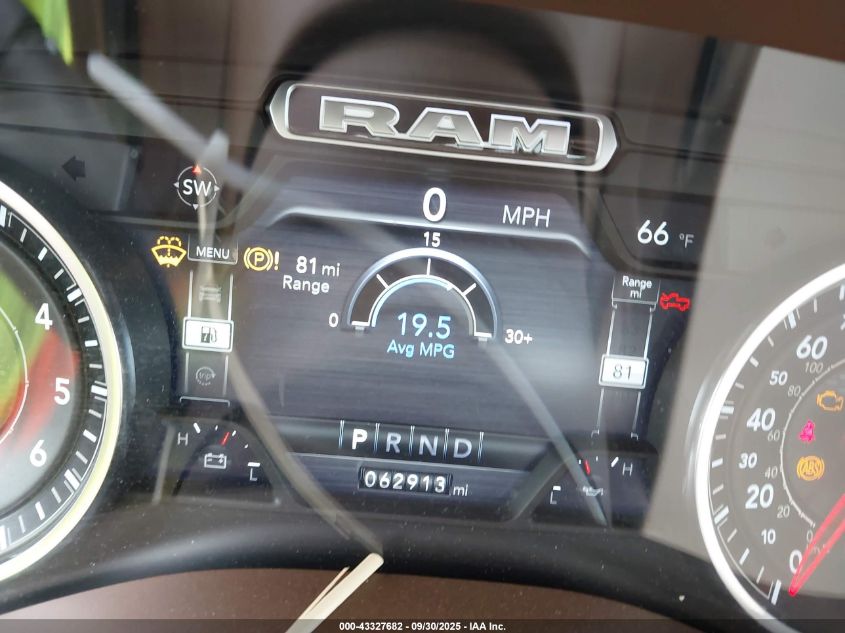 2019 Ram 1500 Laramie 4X4 6'4 Box VIN: 1C6SRFDT9KN841916 Lot: 43327682